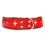 Sk&oacute;rzana obroża Switzerland, czerwono - czarna 4 cm x 37 - 46 cm
