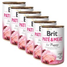 Konserwa Brit Paté & Meat PUPPY 6 x 400 g