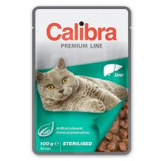 CALIBRA Cat Adult Sterilised kawałki z wątróbką w sosie 100 g