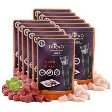 Saszetka NUEVO CAT Adult Beef & Chicken 12 x 85 g
