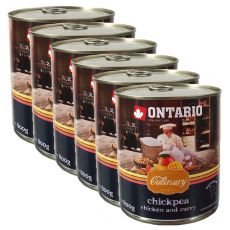 Konserwa ONTARIO Culinary Chickpea, Chicken and Curry 6 x 800 g