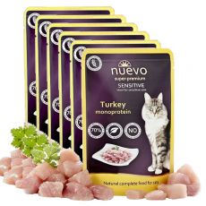 Saszetka NUEVO CAT Sensitive Turkey Monoprotein 6 x 85 g