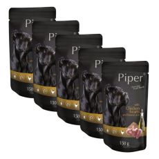 Saszetka Piper Adult z sercami kurczaka i brązowym ryżem 5 x 150 g