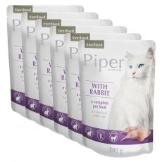 Saszetka Piper Cat Sterilised z królikiem 6 x 100 g