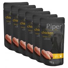 Saszetka Piper Platinum Pure kurczak i brązowy ryż 6 x 150 g