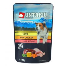 Saszetka ONTARIO DOG Liver with Chicken in broth 100 g