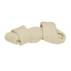 Kość z węzłem dla psów - biała 110g, 16cm