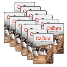 CALIBRA Cat Adult kawałki jagnięciny i drobiu w sosie 12 x 100 g