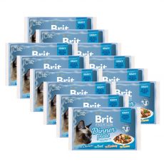 Saszetki BRIT Premium Cat Delicate Fillets in Gravy Dinner Plate 12 x (4 x 85 g)