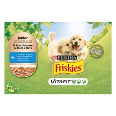 FRISKIES Junior VitaFit saszetka dla szczeniąt z kurczakiem i marchewką w sosie 4 x 100 g