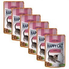 Happy Cat Meat In Sauce Kitten & Junior Land-Ente 6 x 85 g