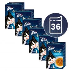 FELIX Soup Smaczna selekcja z dorszem, tuńczykiem, gładzicą 36 x 48 g