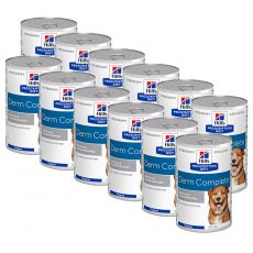 Hill's Prescription Diet Canine Derm Complete Can 370 g 9+3 GRATIS