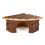Drewniany domek dla gryzoni, narożny- 22x15x10,5cm
