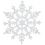 MagicHome Ozdoba świąteczna, 6 sztuk, płatek śniegu, biała, na choinkę, 12 cm