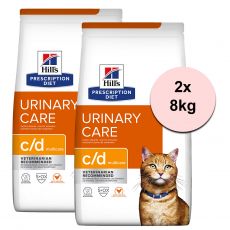 Hill\'s Prescription Diet Feline Urinary Care c/d Multicare Chicken 2 x 8 kg