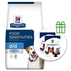 Hill's Prescription Diet Canine d/d Food Sensitivities 12 kg + 2x przekąski GRATIS