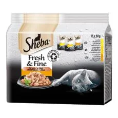 Sheba Fresh & Fine saszetki dla kot&oacute;w, wyb&oacute;r drobiu 15 x 50 g