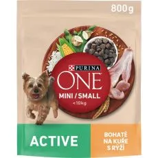 PURINA ONE MINI/SMALL Active, kurczak z ryżem 800 g