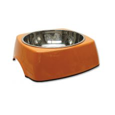 Miska dla psa DOG FANTASY, kwadrat - 1,40l, pomarańczowa