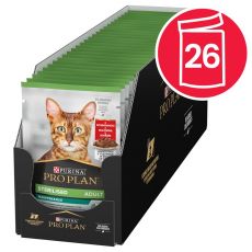 PURINA PRO PLAN CAT STERILISED MAINTENANCE saszetka z wołowiną 26 x 85 g