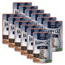 Saszetka Happy Cat MEAT IN SAUCE Culinary Atlantik-Lachs / Łosoś 12 x 85 g